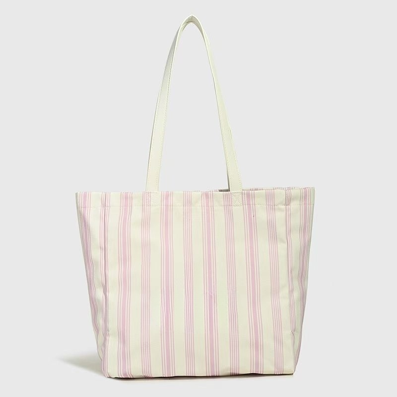 #228 Women's new Joker large capacity striped shoulder handbag