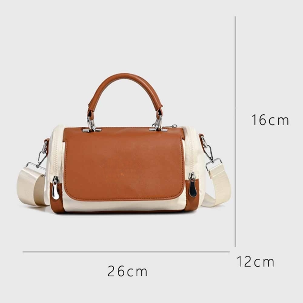 #119 Women's new casual fashion contrast large-capacity portable messenger bag