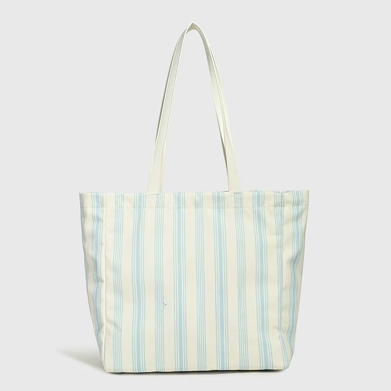 #228 Women's new Joker large capacity striped shoulder handbag