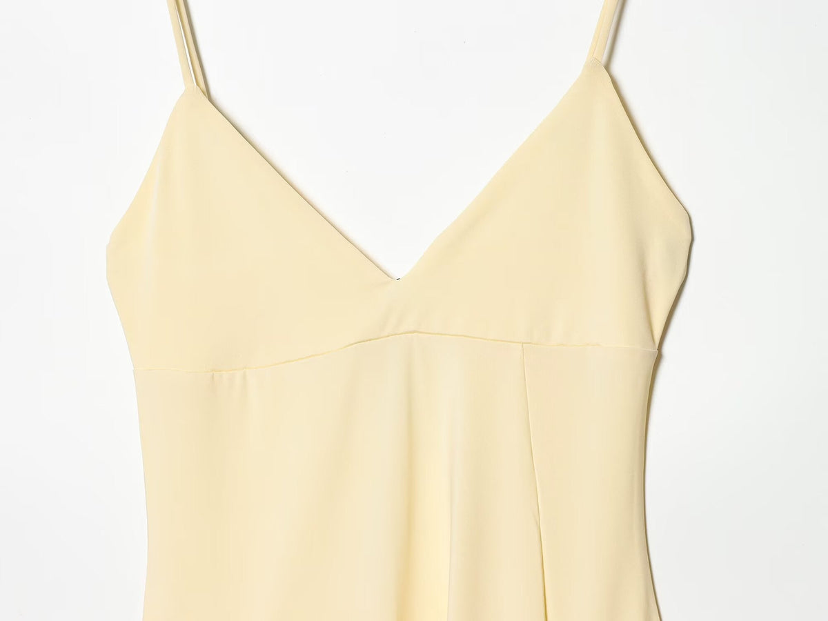 Women's slim asymmetrical suspender dress
