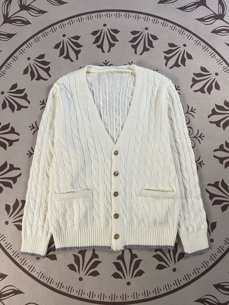 Women's embroidered V-neck button cardigan sweater coat（HOT）