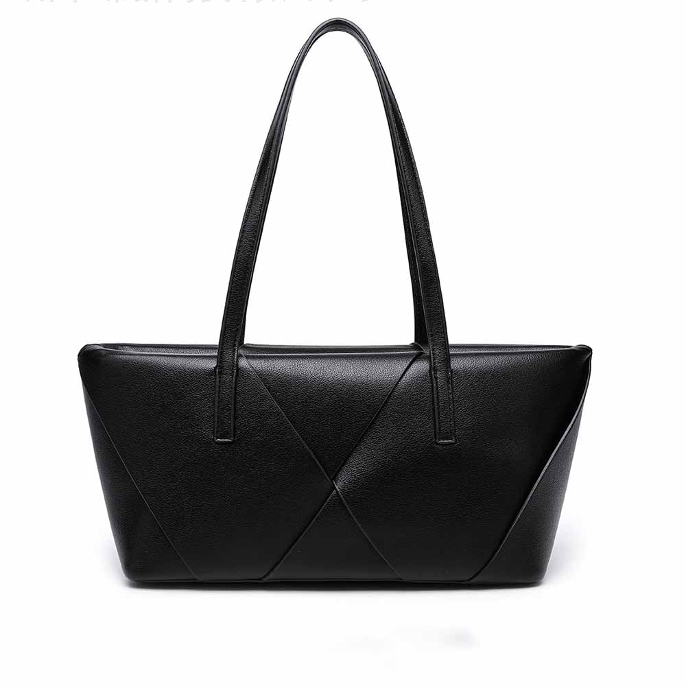 #288 Women's new stitching contrast shoulder bag large commuter handbag