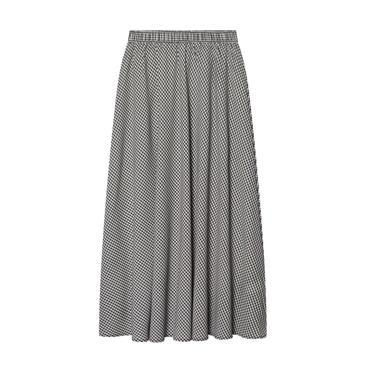 Women's casual plaid MIDI skirt